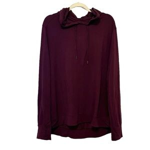 SUPER SOFT crimson / plum hoodie sweatshirt XL